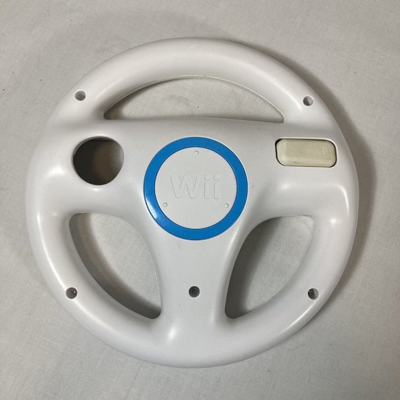 Nintendo Wii Remote Controller with Wheel for Mario Kart Racing Game OEM Genuine - Picture 2 of 12